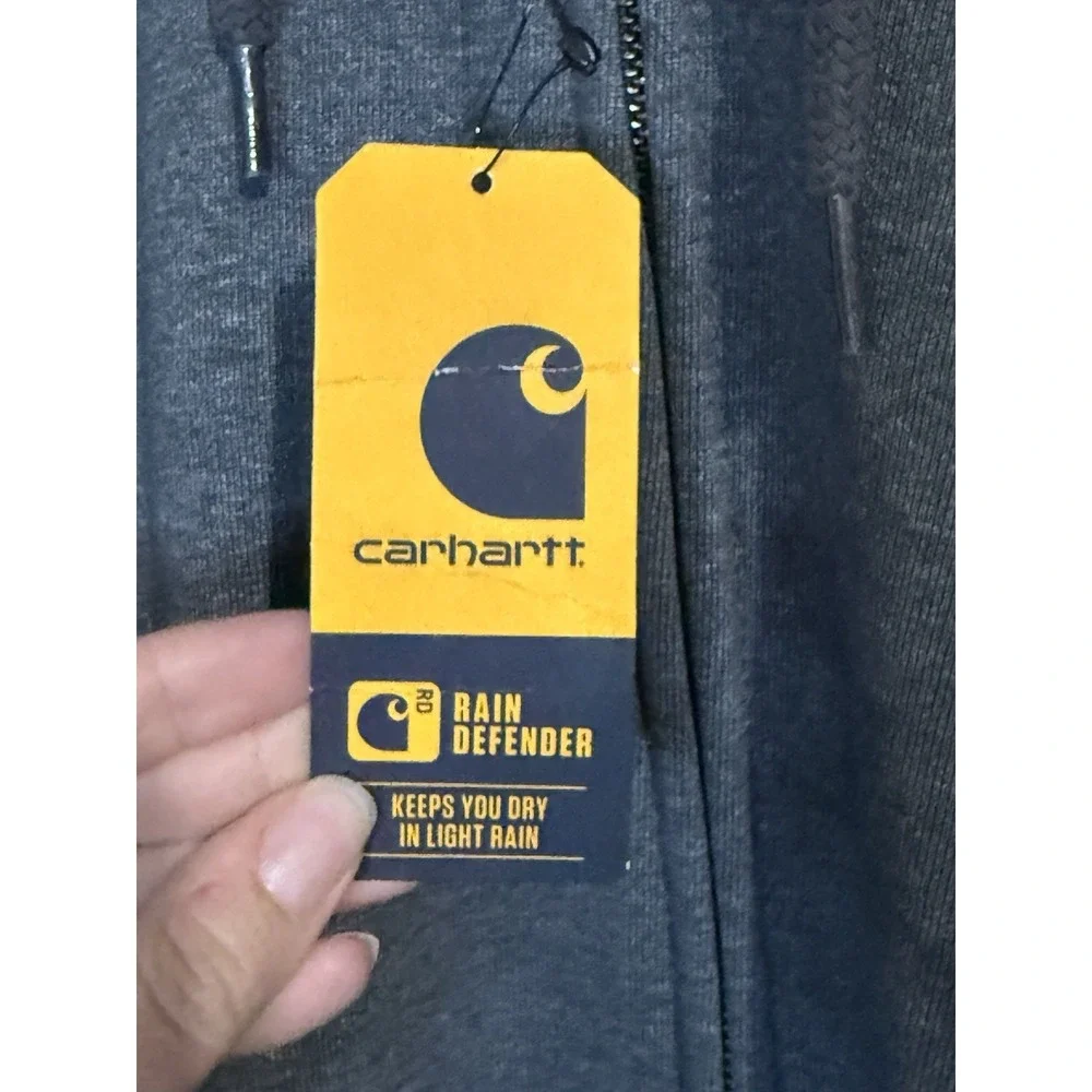 Carhartt NWT Gray Rain Defender Loose Fit Full Zip Kimley Horn Embroidered Sz 2X
